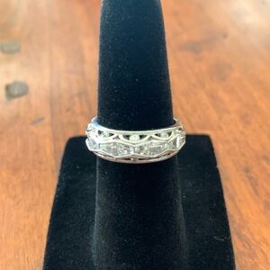 Tacori 925 Sterling Silver and CZ Wedding Band Ring